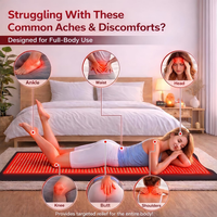 Red Light Therapy Mat Designed for Full Body Treatment, 2600 Dual-Wavelength LEDs, Medical-Grade TPU, 75x35 Inches