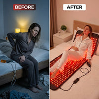2026 Upgraded All-In-One Red Light Therapy Mat Full Body, FSA&HSA Eligible,75” X 35” Medical-Grade TPU Red Light Blanket with 2600 Dual-Wavelength Leds (660Nm Red & 850Nm NIR) for Pain Relief — Before & After