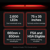 2026 Upgraded All-In-One Red Light Therapy Mat Full Body, FSA&HSA Eligible,75” X 35” Medical-Grade TPU Red Light Blanket with 2600 Dual-Wavelength Leds (660Nm Red & 850Nm NIR) for Pain Relief — Results & Stats