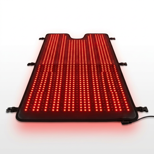 2026 Upgraded All-In-One Red Light Therapy Mat Full Body, FSA&HSA Eligible,75” X 35” Medical-Grade TPU Red Light Blanket with 2600 Dual-Wavelength Leds (660Nm Red & 850Nm NIR) for Pain Relief — Studio Shot