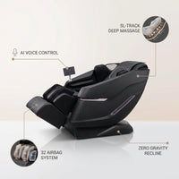 Full Body Massage Chair Zero Gravity 3D Shiatsu Recliner Sl-Track Heat, AI Voice — infographic