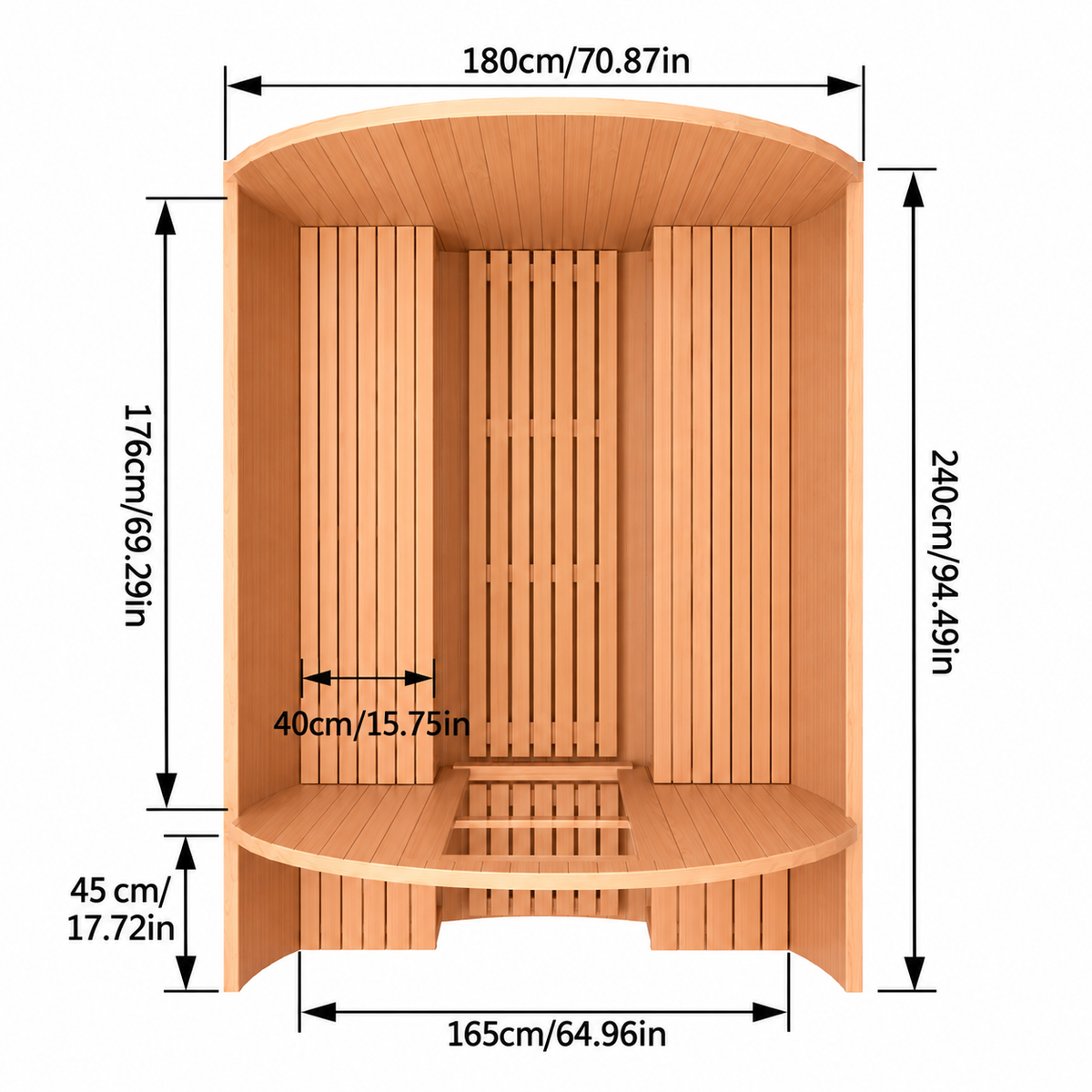 Handmade Sauna Red Cedar Electric Heat