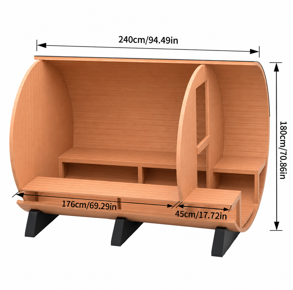 Handmade Sauna Red Cedar Electric Heat