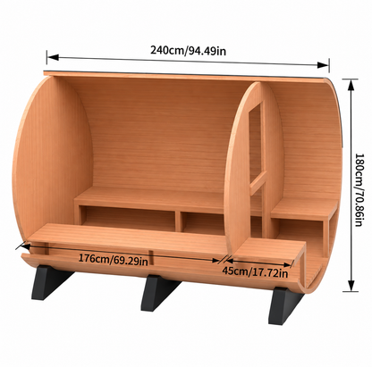 Handmade Sauna Red Cedar Electric Heat