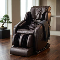 Jin Espresso Synthetic Leather SL Track Massage Chair — Studio Shot