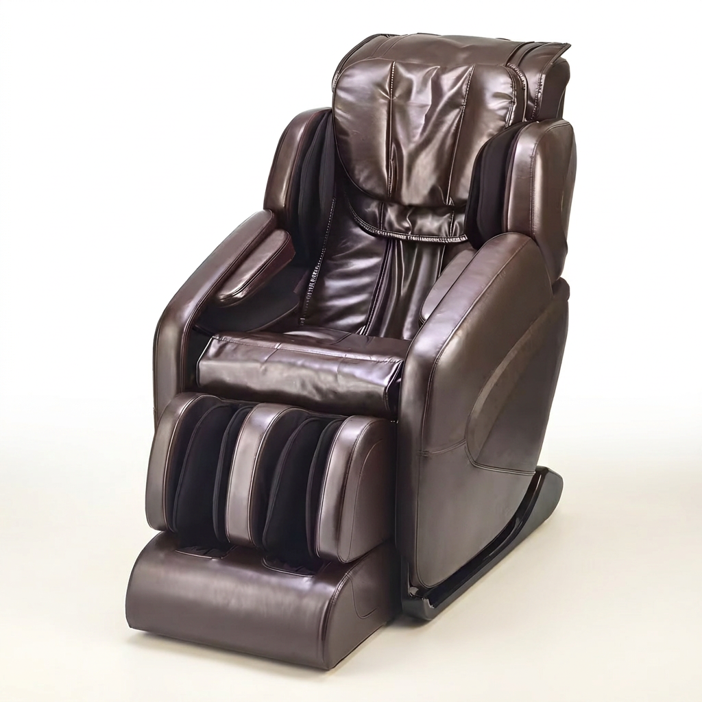 Jin Espresso Synthetic Leather SL Track Massage Chair — Studio Shot