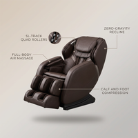 Jin Espresso Synthetic Leather SL Track Massage Chair — infographic