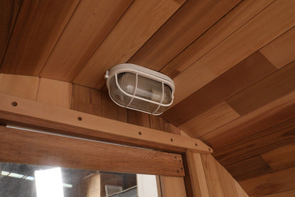 Blisspod | Prague | Canadian Red Cedar Outdoor Steam Barell Sauna | Full Glass Back